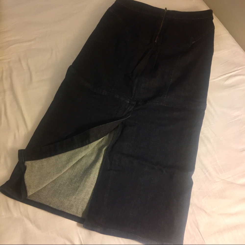 Madewell denim pencil skirt